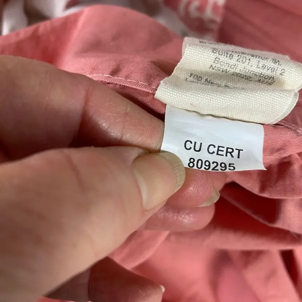West Elm Coral and White Duvet Cover Set